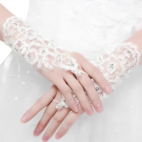 ZIBUYU® Women Floral Lace Gloves ZIBUYU® Women Floral Lace Gloves